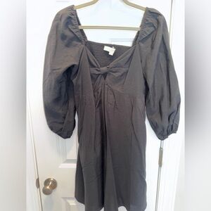 LOFT Charcoal Long Sleeve Dress never worn
